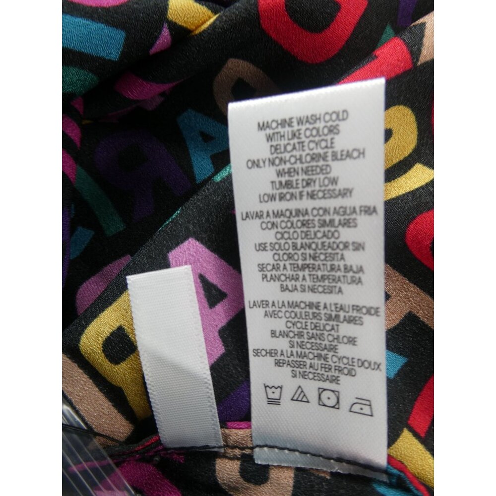 Karl Lagerfeld Logo Women's Printed Utility Button Front Top Oversize XX - Picture 3 of 5